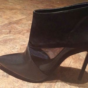 Suede Leather Mesh Bootie